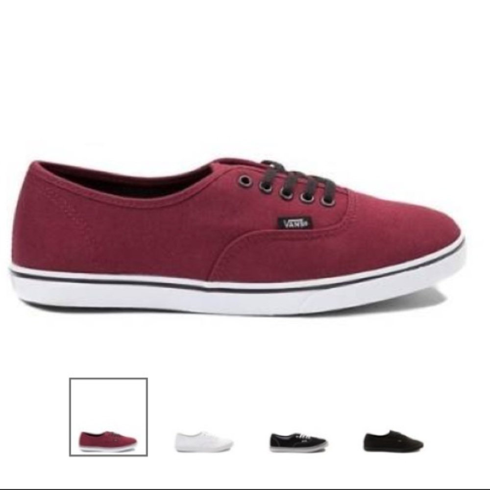 Maroon Low Top Thin Vans Like New Barely Worn